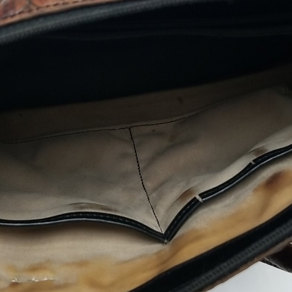 Vintage Brahmin Crocodile Embossed Leather Handbag - Picture 4 of 13